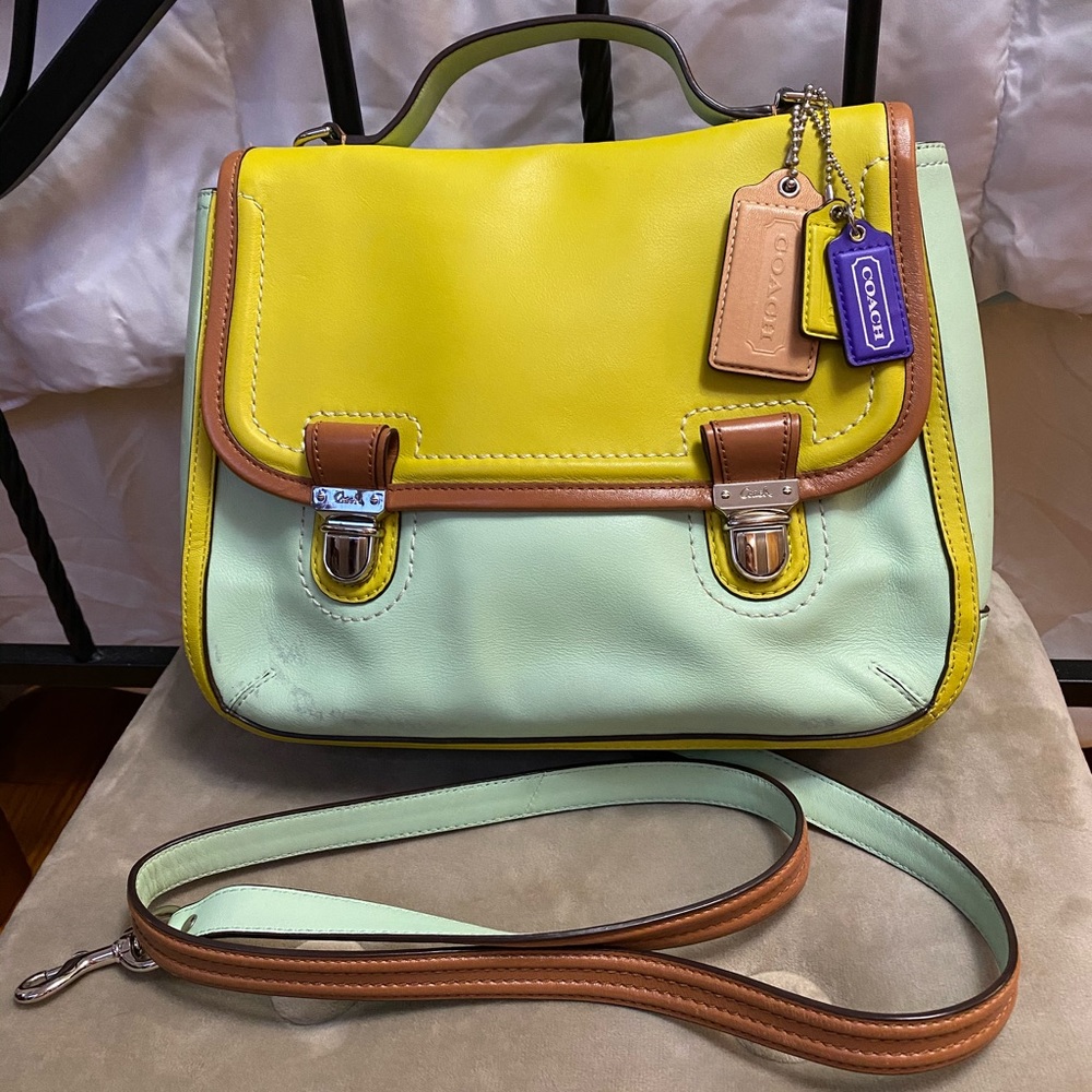 Pre-owned COACH top handle/crossbody leather bag